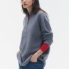 Guest In Residence Quarter Zip Pullover Steel | Women