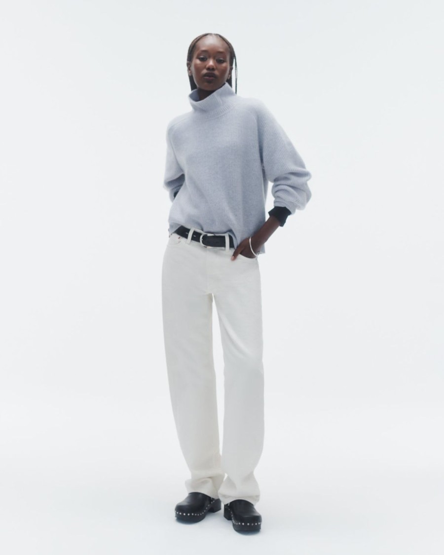 Guest In Residence Cropped Rib Turtleneck Stone | Women