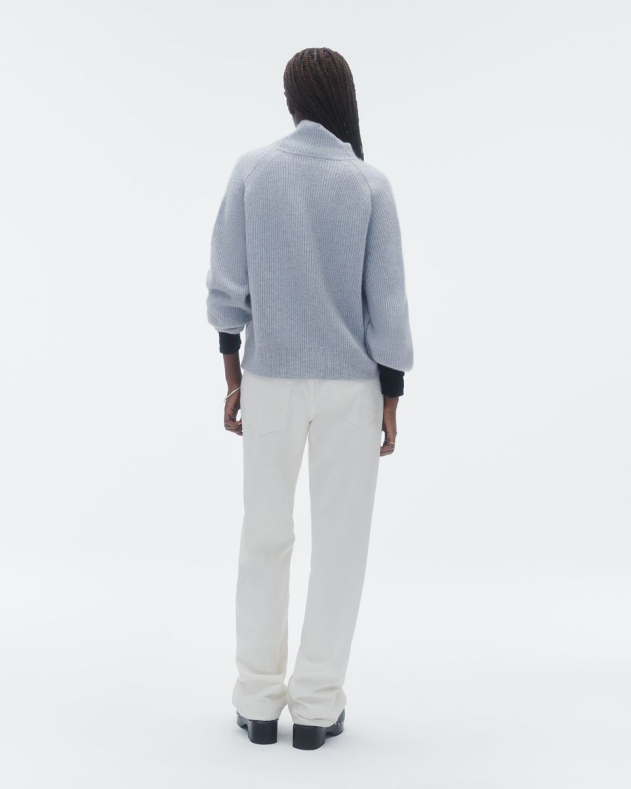 Guest In Residence Cropped Rib Turtleneck Stone | Women