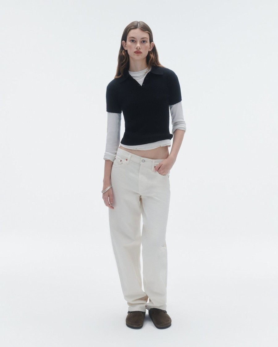 Guest In Residence Shrunken Polo Black | Women