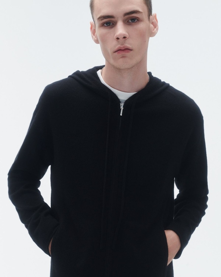 Guest In Residence True Zip Hoodie Black | Men