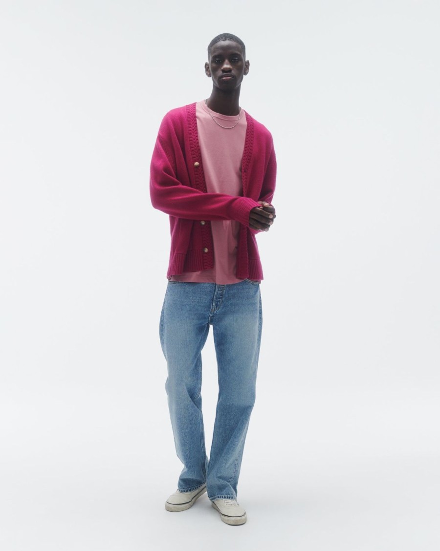 Guest In Residence The Cardigan Magenta | Men