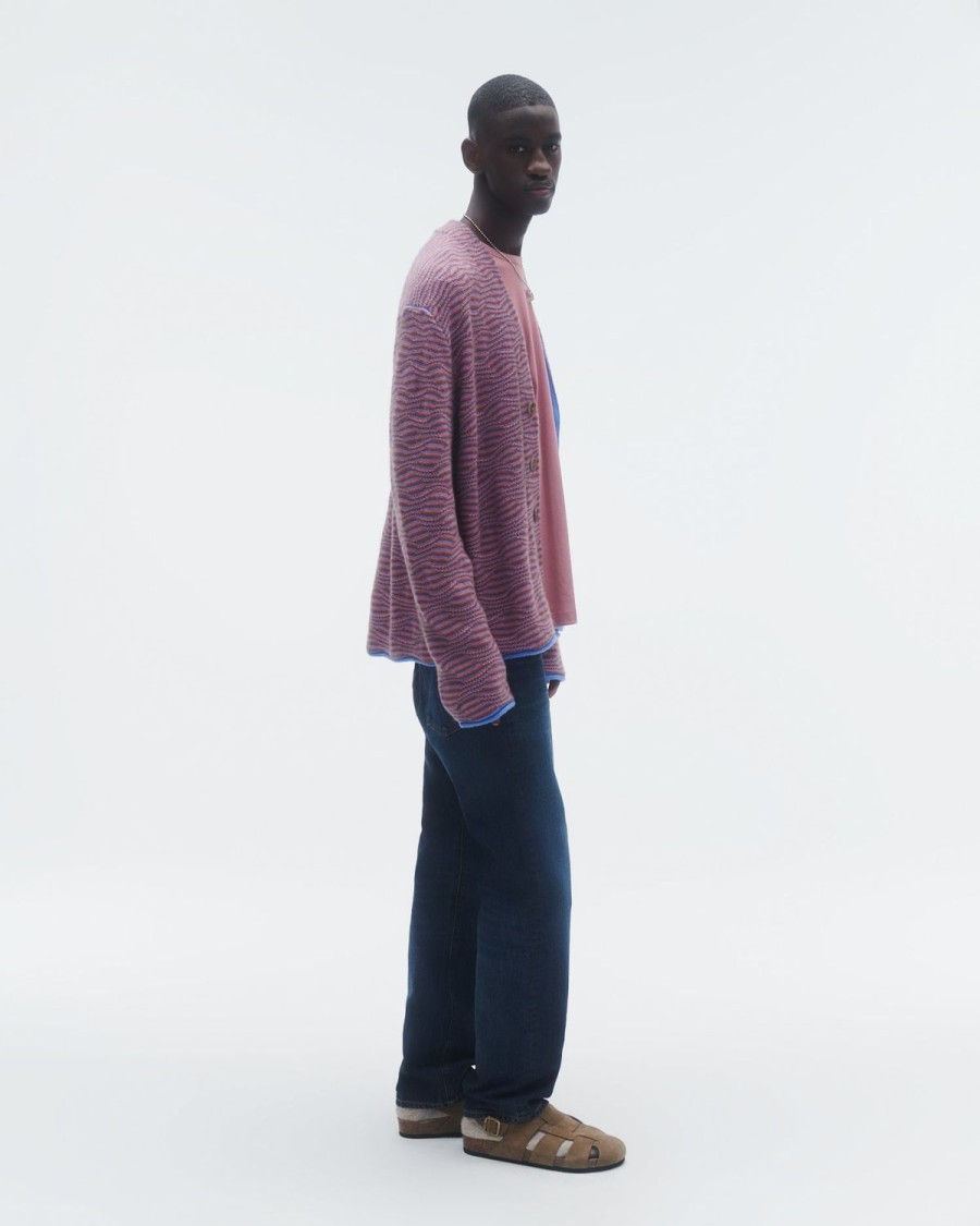 Guest In Residence Locus Everywear Cardigan Dawn Blue/Blush/Walnut | Men