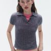 Guest In Residence Shrunken Polo Steel | Women